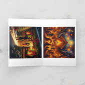 Golden Hearts Burst Greeting Card (Innen Abgelegt)