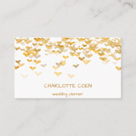 Golden Hearts Confetti Black Glam Delicate Glam Visitenkarte