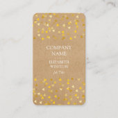 Golden Hearts Confetti Visitenkarte (Vorderseite)