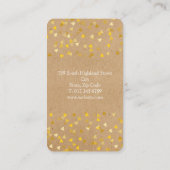 Golden Hearts Confetti Visitenkarte (Rückseite)
