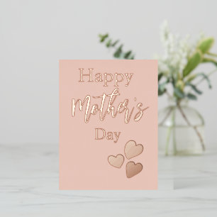 Golden Hearts Happy Mother Day Folien Feiertagspostkarte