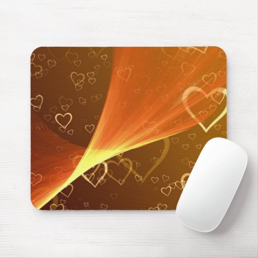 Golden Hearts Mousepad (Mit Mouse)