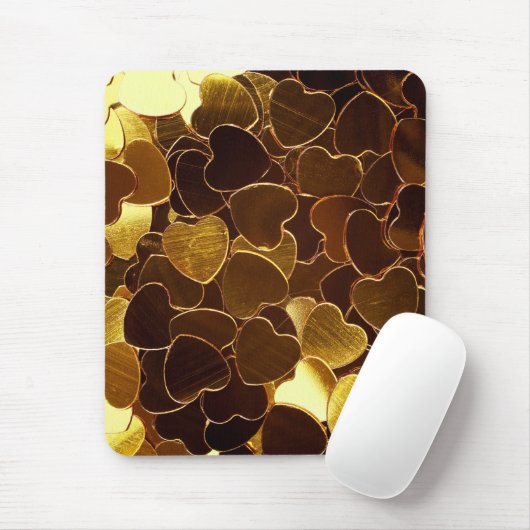 Golden Hearts Mousepad (Mit Mouse)