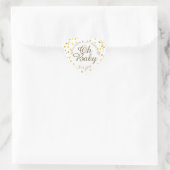 Golden Hearts Oh Baby Shower Gevor Herz-Aufkleber (Tasche)