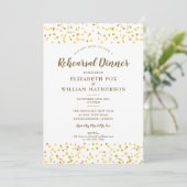 Golden Hearts Probe Dinner Einladung (Stehend Vorderseite)