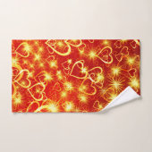 Golden Hearts Star Burst Badhandtuch Set (Handtuch)