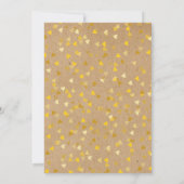 Golden Hearts Taufe Christening Einladung (Rückseite)