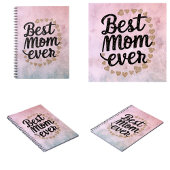 Golden Hearts Trendy Script Beste Mama für Moderne Notizblock