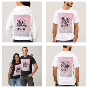 Golden Hearts Trendy Script Beste Mama für Moderne T-Shirt