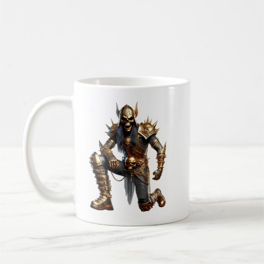 Golden Heavy Metal Skull Man Kaffeetasse (Links)