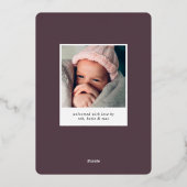 Golden Hello | Rose Gold Foil Birth Ankündigung (Rückseite)