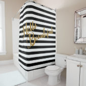 Golden Hello Schöne Streifen Duschvorhang (Beispiel)