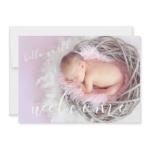 Golden Hello Welcome Foto Geburtstagskündigung von