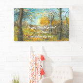 Golden Herbst in einem Eichenhain Aquarell Banner (Insitu)