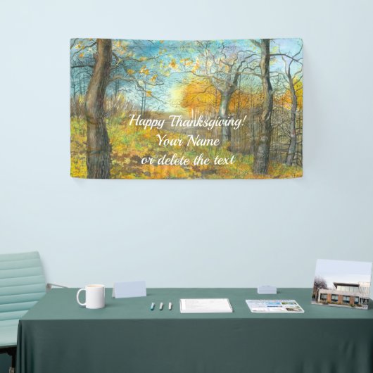 Golden Herbst in einem Eichenhain Aquarell Banner (Messeveranstaltung)