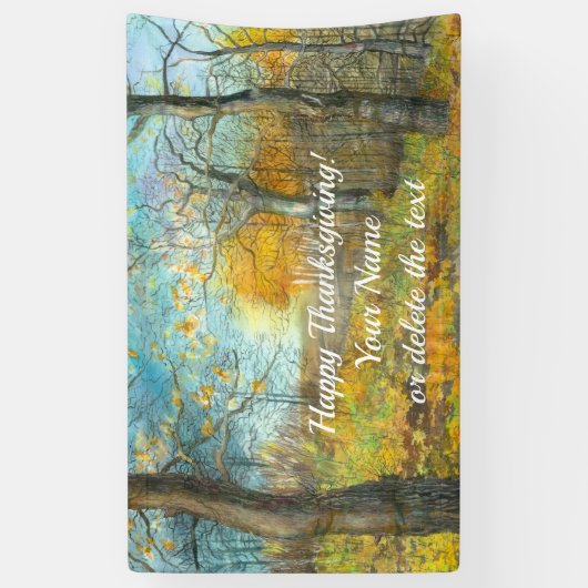 Golden Herbst in einem Eichenhain Aquarell Banner (Vertikal)