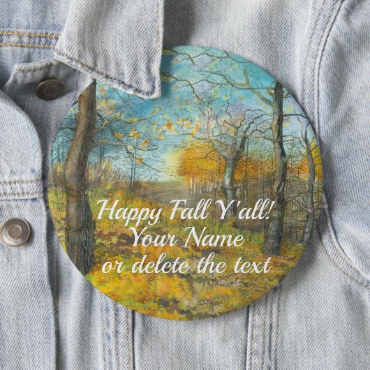 Golden Herbst in einem Eichenhain Aquarell Button (Beispiel)