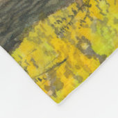 Golden Herbst in einem Eichenhain Aquarell Fleecedecke (Ecke)