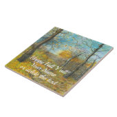 Golden Herbst in einem Eichenhain Aquarell Fliese (Seite)