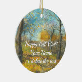 Golden Herbst in einem Eichenhain Aquarell Keramik Ornament (Rechts)