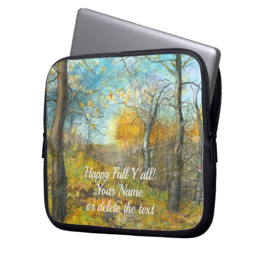 Golden Herbst in einem Eichenhain Aquarell Laptopschutzhülle (Vorderseite Links)