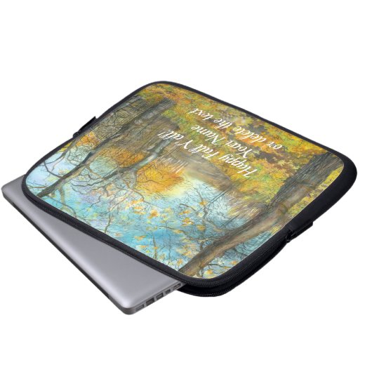 Golden Herbst in einem Eichenhain Aquarell Laptopschutzhülle (Vorne Knopf)