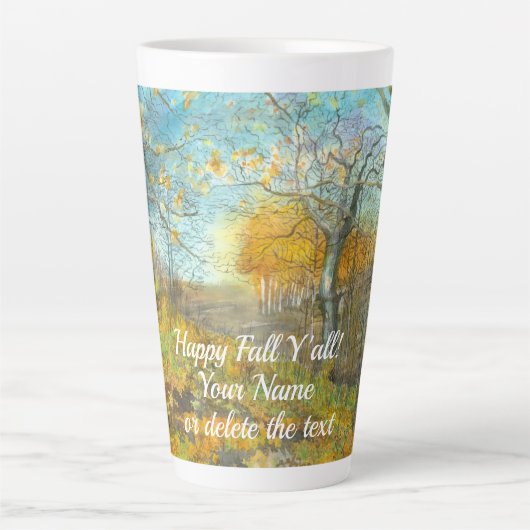 Golden Herbst in einem Eichenhain Aquarell Milchtasse (Vorderseite)