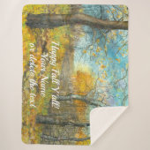 Golden Herbst in einem Eichenhain Aquarell Sherpadecke (Vorderseite)