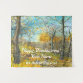 Golden Herbst in einem Eichenhain Aquarell Wandteppich (Vorderseite (Horizontal))