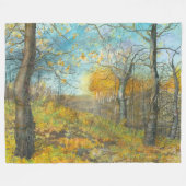 Golden Herbst in einem Eichenhain Fleecedecke (Vorderseite (Horizontal))