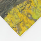 Golden Herbst in einem Eichenhain Fleecedecke (Ecke)