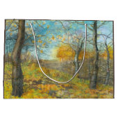 Golden Herbst in einem Eichenhain Große Geschenktüte (Rückseite)