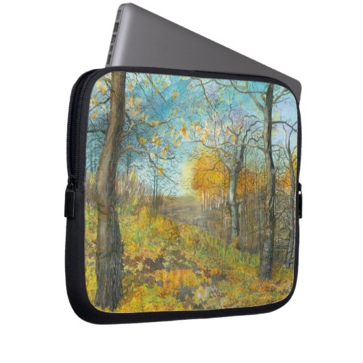 Golden Herbst in einem Eichenhain Laptopschutzhülle (Vorne Rechts)