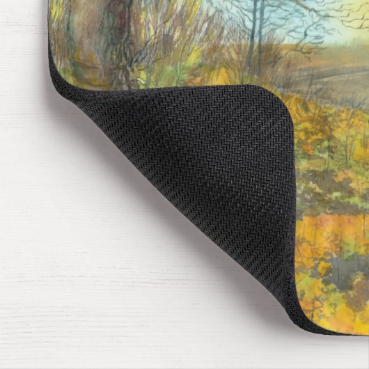 Golden Herbst in einem Eichenhain Mousepad (Ecke)