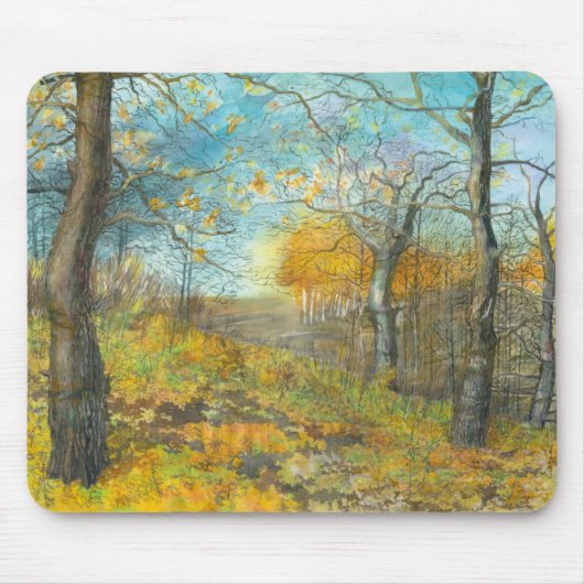 Golden Herbst in einem Eichenhain Mousepad (Vorne)