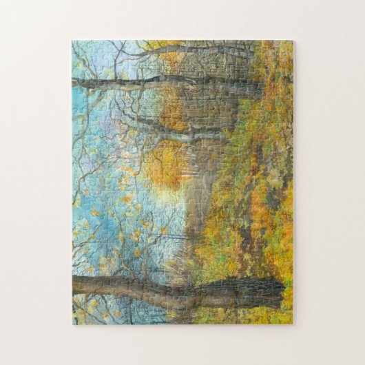 Golden Herbst in einem Eichenhain Puzzle (Vertikal)