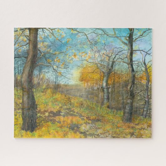 Golden Herbst in einem Eichenhain Puzzle (Horizontal)