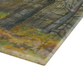 Golden Herbst in einem Eichenhain Schneidebrett (Ecke)