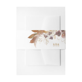 Golden Herbst Wedding Berries ID655 Einladungsbanderole