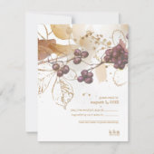 Golden Herbst Wedding Berries ID655 RSVP Karte (Vorderseite)