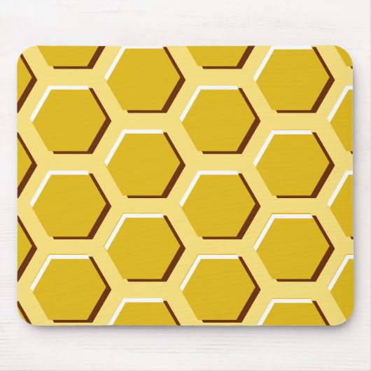 Golden Hexagon Muster Mousepad (Vorne)