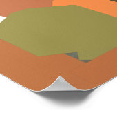 Golden Hexagons: Moderne Kunst für Sie Poster (Ecke)