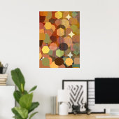Golden Hexagons: Moderne Kunst für Sie Poster (Heimbüro)