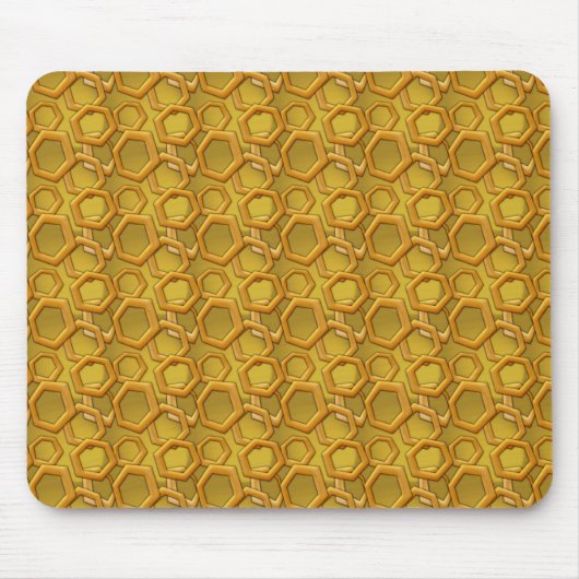 Golden Hexagons Mousepad (Vorne)