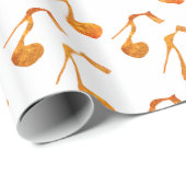 Golden High Heel Shoes Geschenkpapier (Rolleneckpunkt)