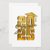 Golden High School Abschluss 2025 Einladung (Vorne/Hinten)