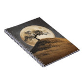 Golden Hill Moonlit Tree Notebook Notizblock (Rechte Seite)