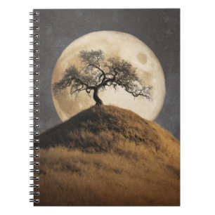 Golden Hill Moonlit Tree Notebook Notizblock