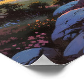 Golden Hills - Lebhafte Landschaft Poster (Ecke)