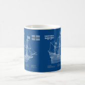 Golden Hind - Schiffskollektorpläne ABD Kaffeetasse (Mittel)